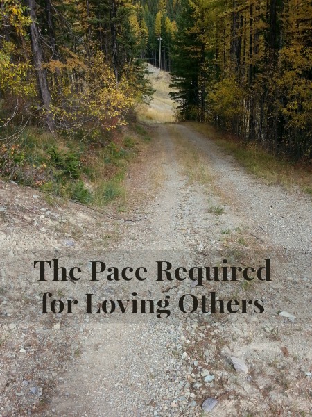 Have you ever considered the pace you've set in loving people?  -christyfitzwater.com