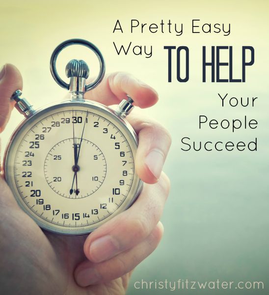 A Pretty Easy Way to Help Your People Succeed